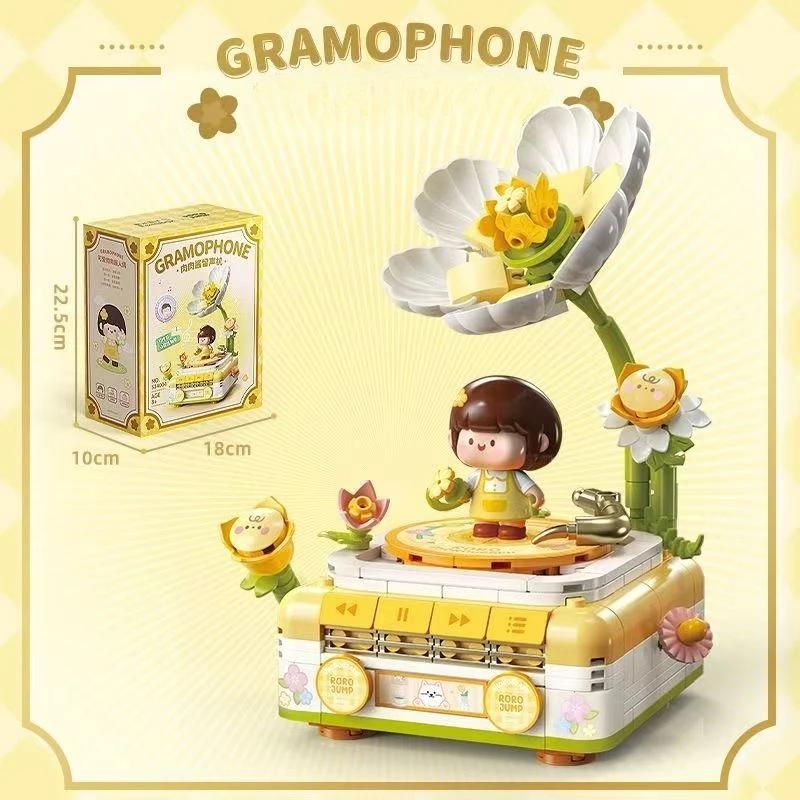 

Fermi Box Meat Sauce Flower Phonograph Building Blocks Children s Assembly Toys Decoration Cute Anime Gifts Building Blocks no box