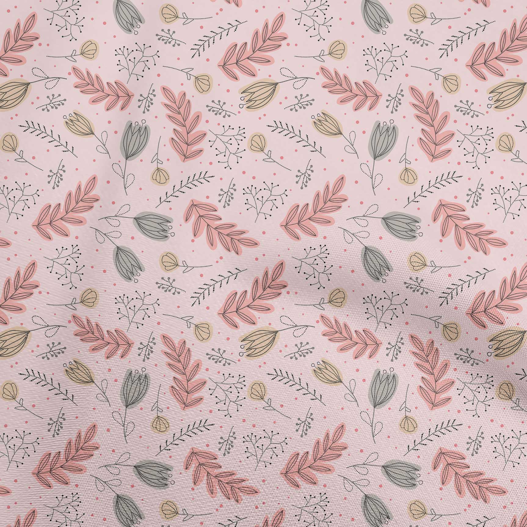 

OneOone Cotton Flex Світло-блакитна тканина з квітковим малюнком у крапку Ремісничі проекти Принти на тканині 40 дюймів 42 Inch Wide - Viscose Chiffon персиковий