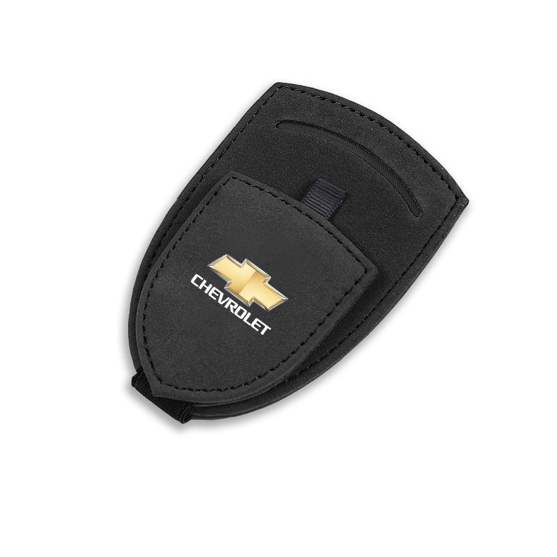 

Car Sun Visor Glasses Box Sunglasses Clip Card Ticket Holder For Chevrolet Corvette Montana TrailBlazer Silverado Traverse Camar