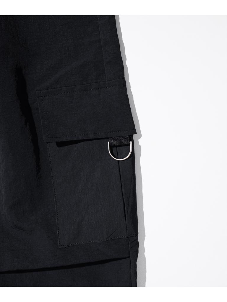 MASSNOUN D-Ring Parachute Cargo Pants Mfitp002-Bk