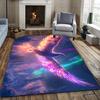 Crystal Velvet Carpet, Colorful Phoenix Aurora, Washable, Suitable for Living Room/kitchen/dining Room/office/balcony