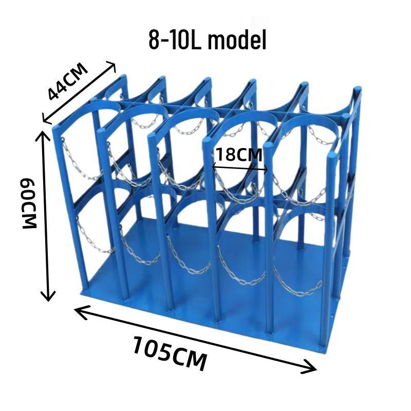 Dual Cylinder Anti-Tip Rack for Lab Oxygen and Acetylene Tanks