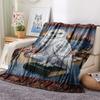 1Pc Cartoon Print Flannel Blanket, High Quality Comfortable for All Seasons, Home Decor, Warmth and Comfort, Perfect for Christmas Birthday Gift