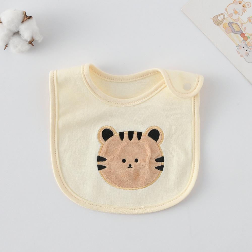 Korean-Style Cartoon Cotton Baby Bib – Waterproof, A-Class Saliva Towel