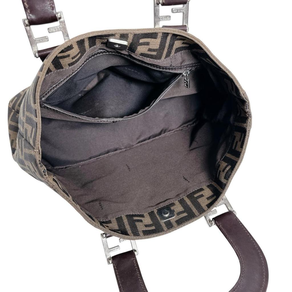 Fendi Zucca Lightweight Shoulder Bag Shoulder Bag Canvas Brown Unisex 26329 Used