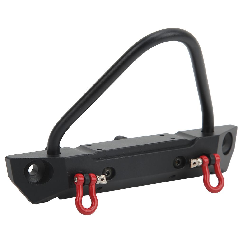 RC Car Front Bumper Aluminium Alloy Front Bumper with Lamp for AXIAL SCX10 90046 90047 1 10 RC Crawler Car Black