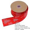 5cm Christmas Ribbon Wired Clear Print DIY Thicker Anti-fade Gift Packing Tear-resistant Large Bowknot Making Xmas Tree Ribbon for Festival