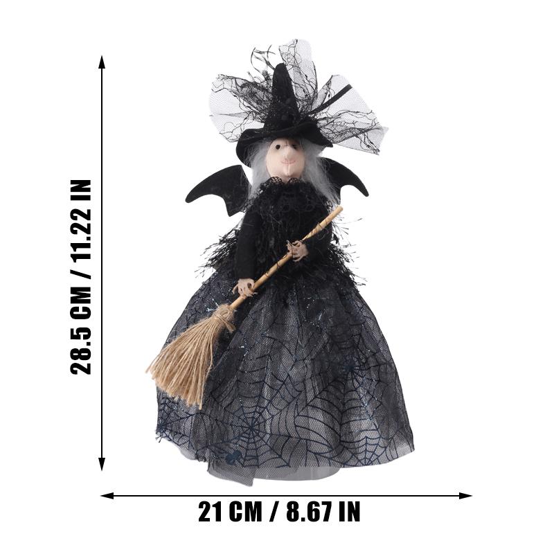 

Высококачественные украшения для кукол в виде дома с привидениями, реквизит для украшения елки, кукла-ведьма, украшения на Хэллоуин, фестиваль привидений