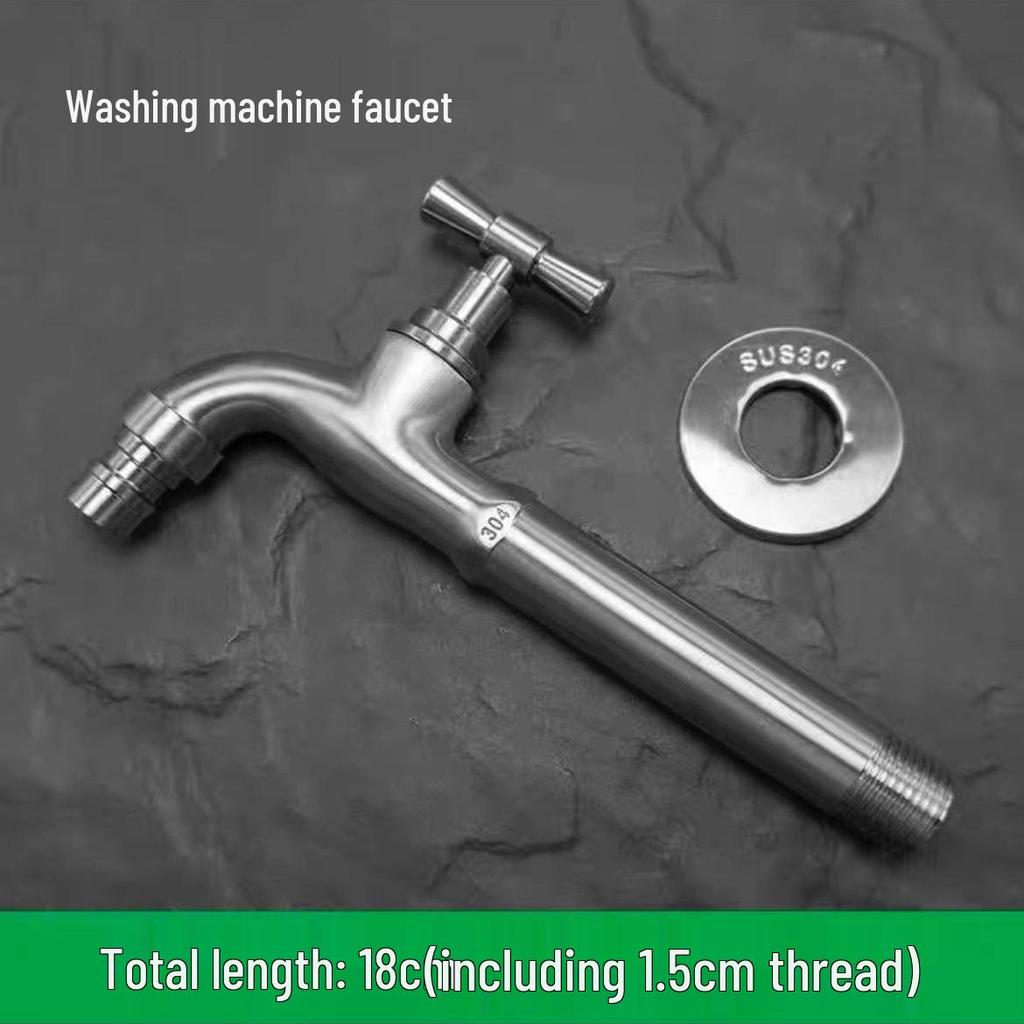 304 Stainless Steel Anti-Freeze Cold Resistant Outdoor Faucet with 4/6-Point Nozzle for Washing Machine