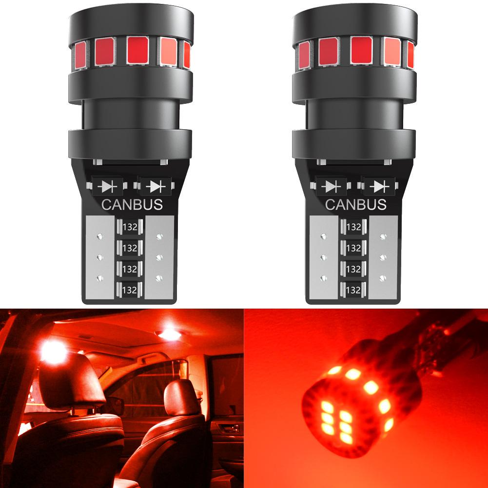 2X W5W 194 168 T10 18SMD 2015 Canbus LED Bulbs 12V For Car License Plate Light Interior Dome lights Reading Lamp 6000K White Red Bulbs 7