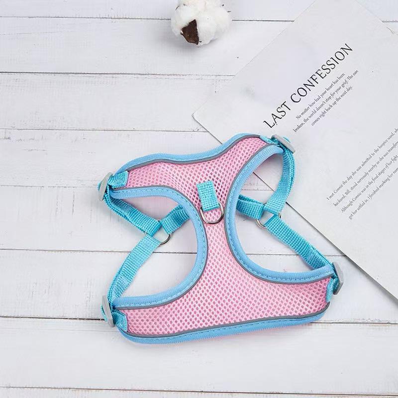 Breathable Reflective Pet Harness Vest with Leash for Cats & Dogs