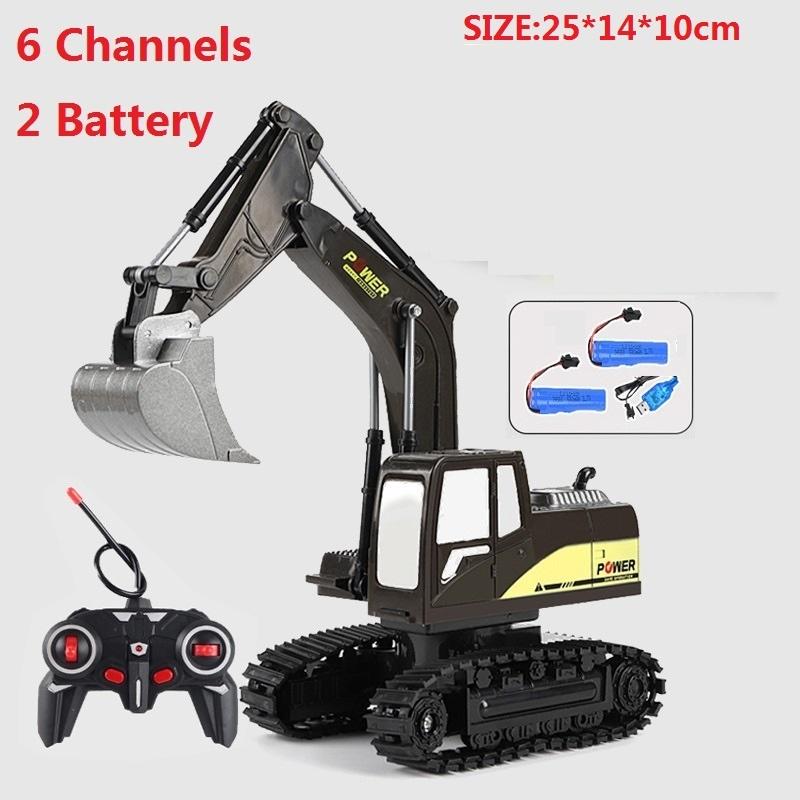 Rc Excavator Rc Cra Children Toys Remote Control Excavator Toys Kids Radio Control Dump Truck Bulldozer Electric Car Toys Gift