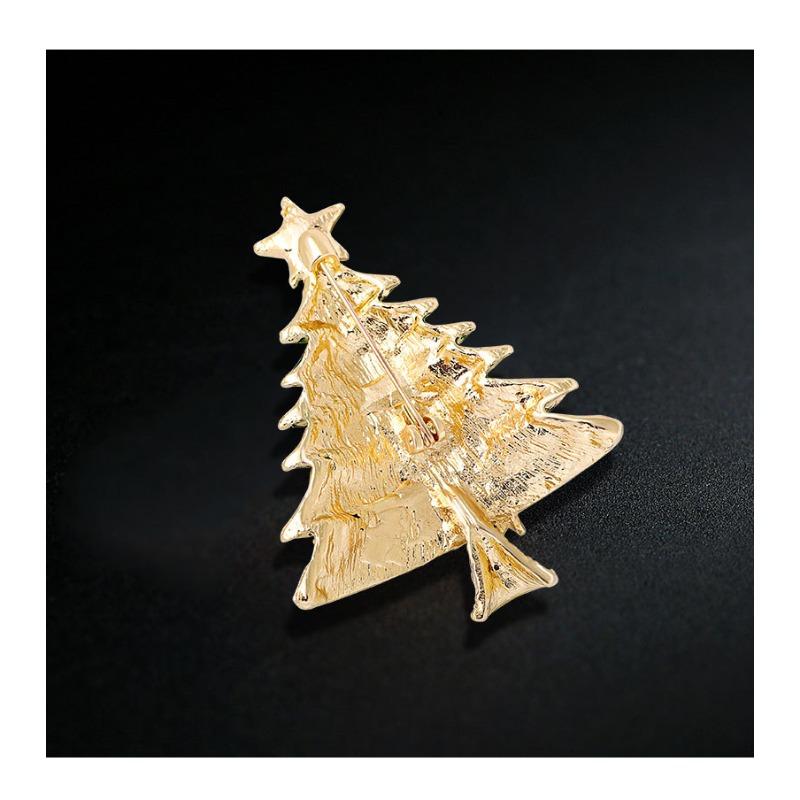 Christmas diamond studded brooch, Christmas tree brooch, autumn and winter coat sweater brooch, clothing accessories
