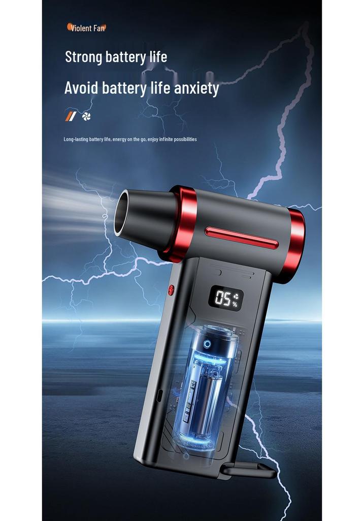 Portable Dual-Use High-Pressure Turbine Fan with Lighting