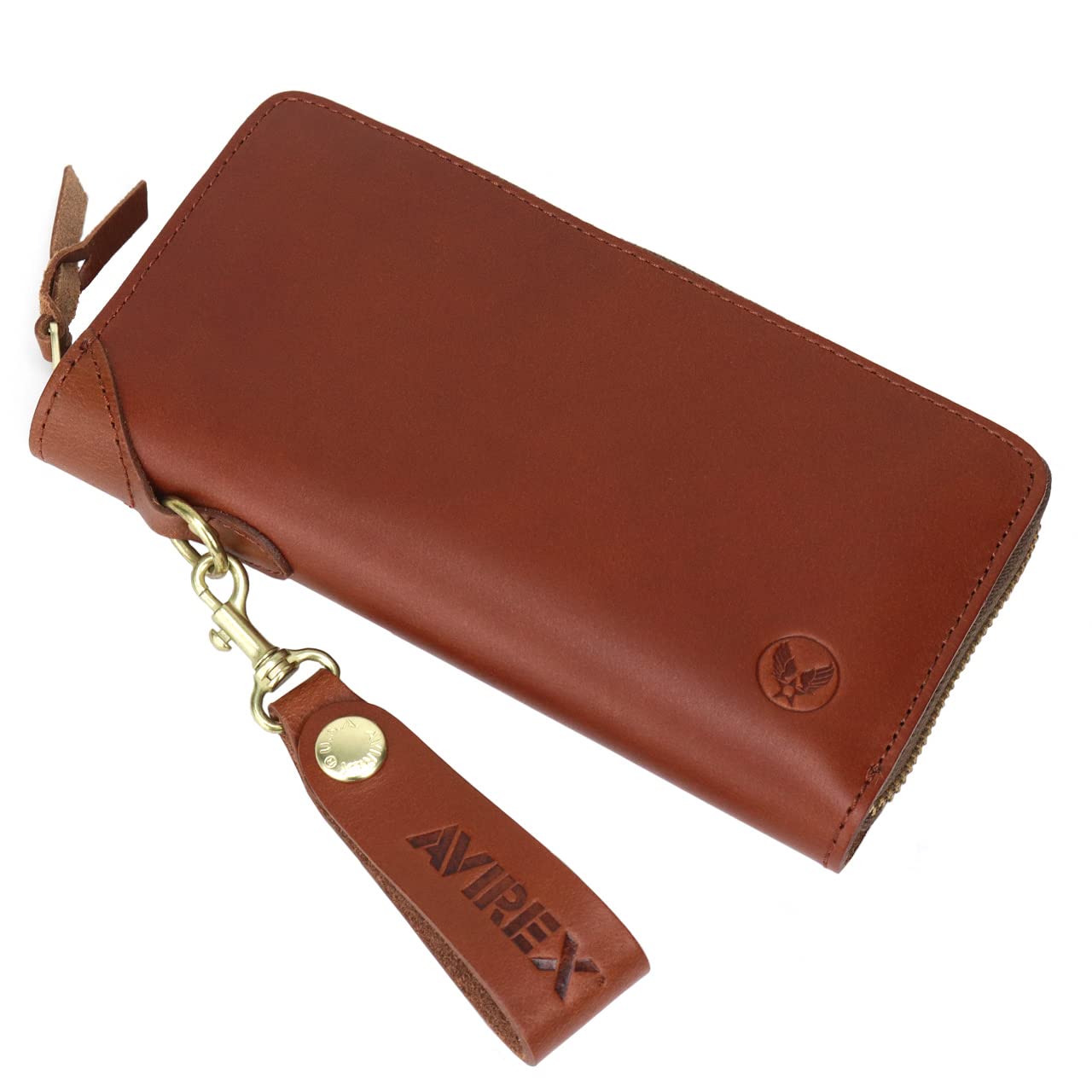 

Round zipper long wallet Fane 2 AX9302 Cha [AVIREX] (40)