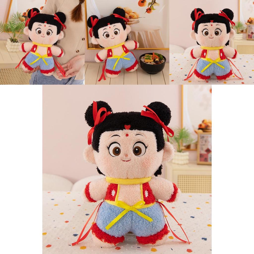Adorable Nezha Plush Toy Cute Nezha Doll Movie Merchandise Perfect Birthday Gift
