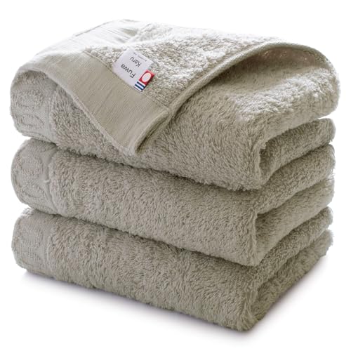

Tramparan Imabari Towel Face Towel 3-Piece Set: Soft, Absorbent, Quick-Drying, Lightweight, Thick, 100% Cotton, Loose Twist, Fluffy, Made in Japan (Be