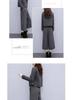 2025 Autumn/Winter Women's Herringbone Wool Coat & Wide-Leg Pants Set