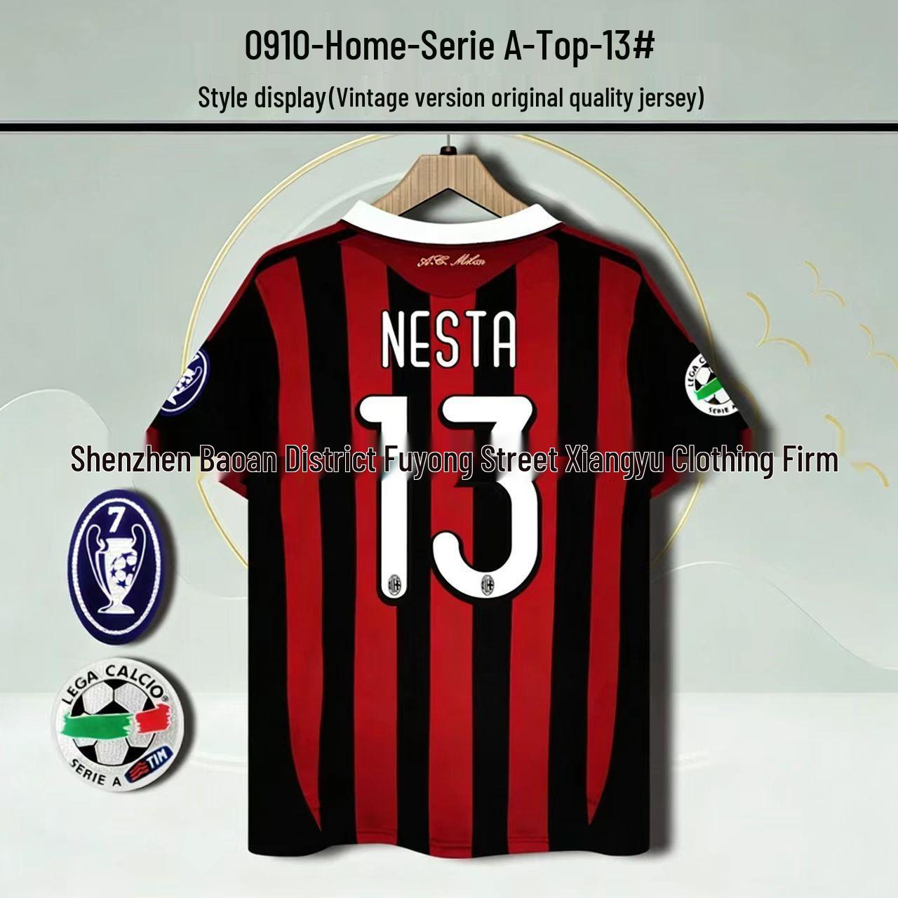 

93–14AC Класична ретро футбольна футболка: 22 Кака, 32 Бекхем, 80 Роналдіньо, 99 Роналду L