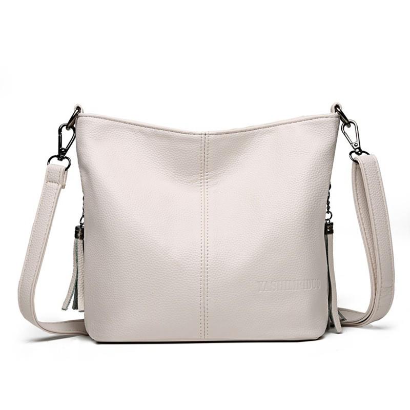 2024 Spring/Summer Tassel Mom Bag: Versatile Korean-Style Crossbody Bucket Bag with Large Capacity