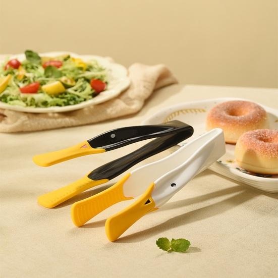 Duck-Shaped Silicone Food Tongs Heat-Resistant Kitchen Utensil for Grilling Baking Salad Non-Slip Scratch-Free Essential BBQ Accessory