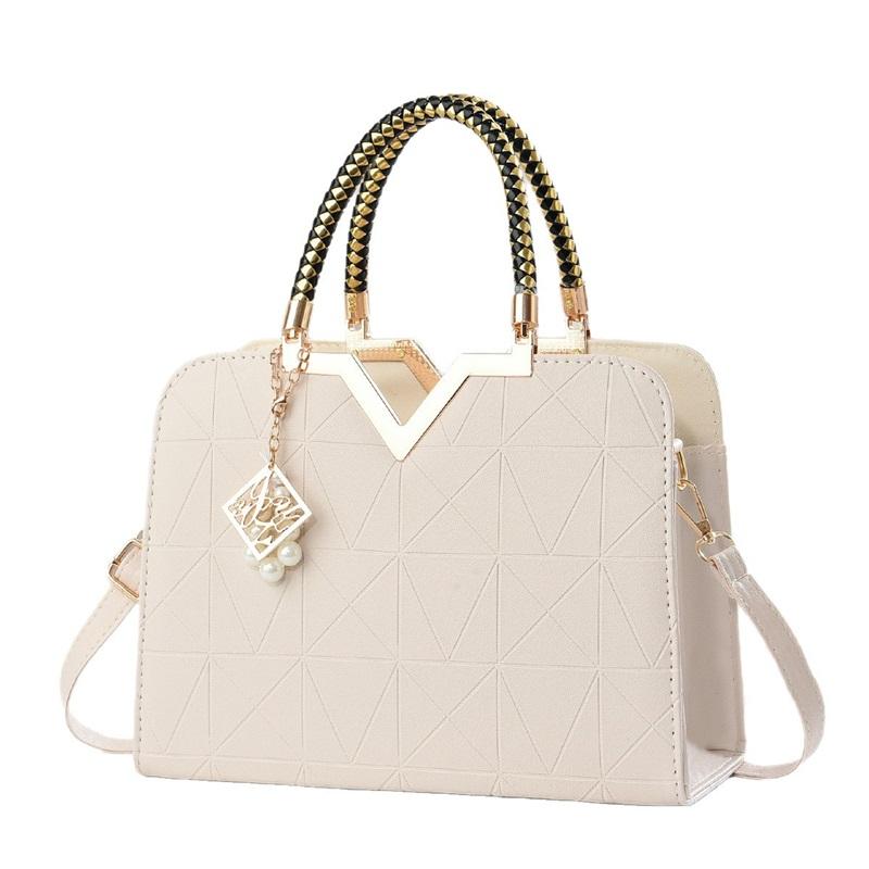 Trendy Stylish Fixed Shape Ladies Handbag, Roomy Versatile Multiway Shoulder Crossbody Bag For Daily Shopping Commute