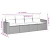 Vidaxl 4-Cz. Garden Furniture Set With Cushions, Beige, Poly Rattan