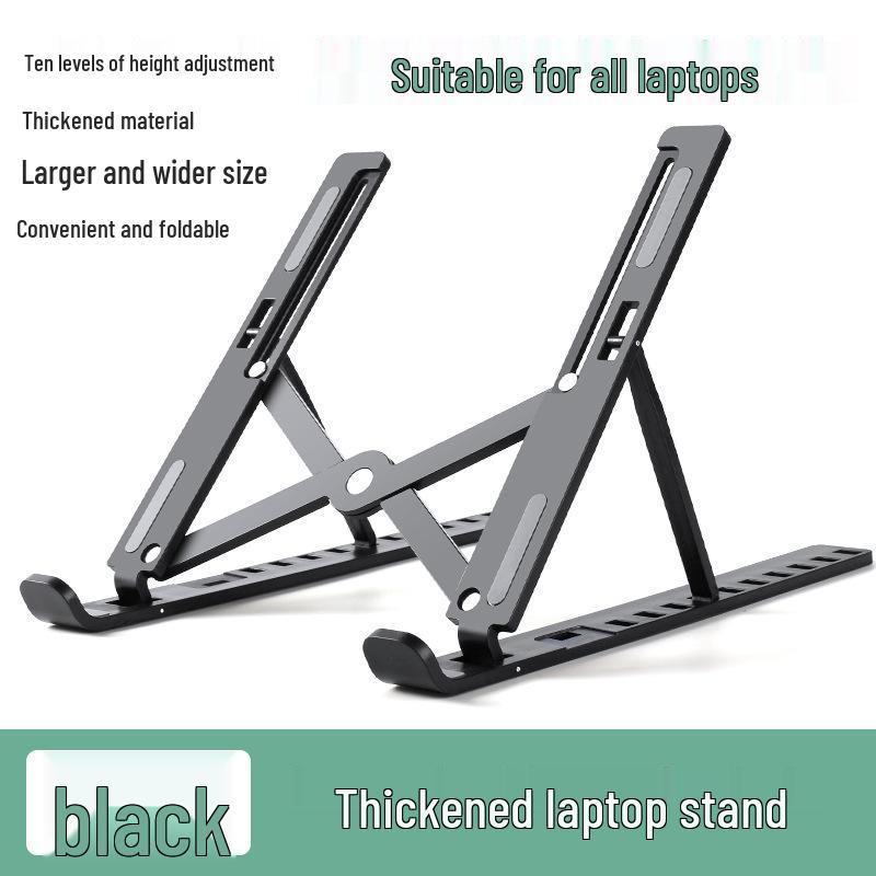 Foldable Adjustable Laptop Stand with Cooling, Storage, and Phone Holder - Universal Fit