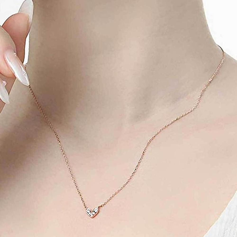 [Onoma] Onm Women's Necklace Anniversary Gift Silver Girlfriend Heart (31456715)