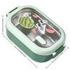 2 Compartments Lunch Storage Container Stainless Steel Food Container Thermal Lunch Box  For Travel