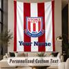 Custom Text Tapestry Stoke City FC Print Wall Tapestry Indoor Living Room Wall Decor