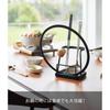 Yamazaki LadLe   Pot Lid Stand L bLack W14 D12.3 H15.2cm modeL 1552