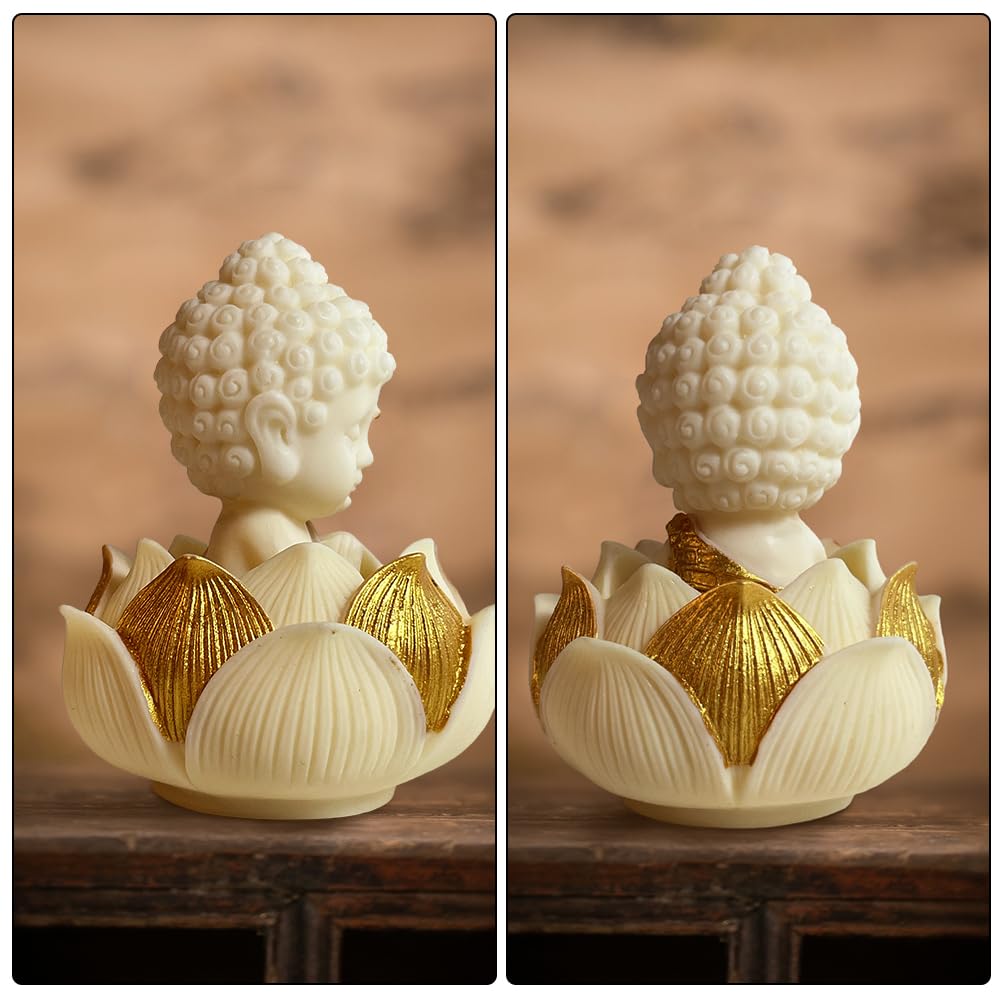 Umora Buddha Statue, Seated Buddha Statue, Feng Shui, Miniature Buddha Statue, Amulet, Good Luck, Praying, Coconut Fruit, Buddhist Altar, Entryway