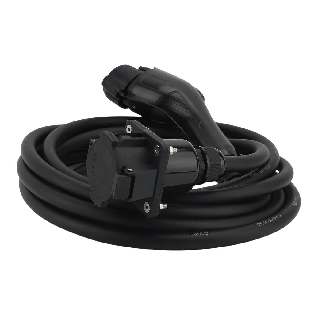 EV Charger Cable Type 1 Double Connector 32A 7.6KW 19.69ft Single Phase Electric Vehicle Charging Extension Cord
