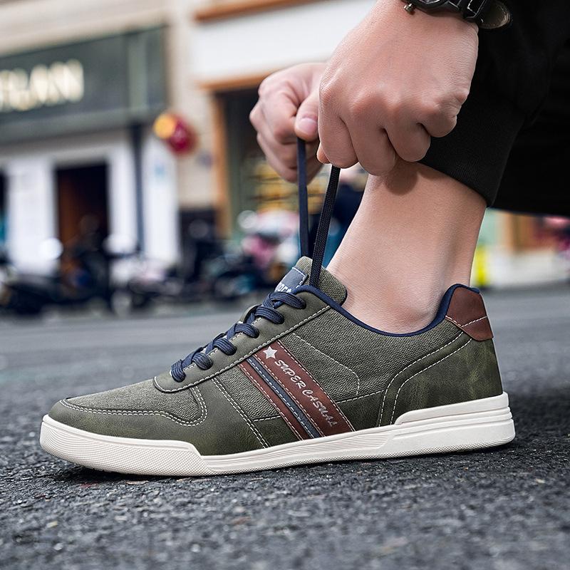 Autumn New Breathable Denim Sports and Leisure Shoes Low-top Lace-up Outdoor Versatile Men's Board Shoes