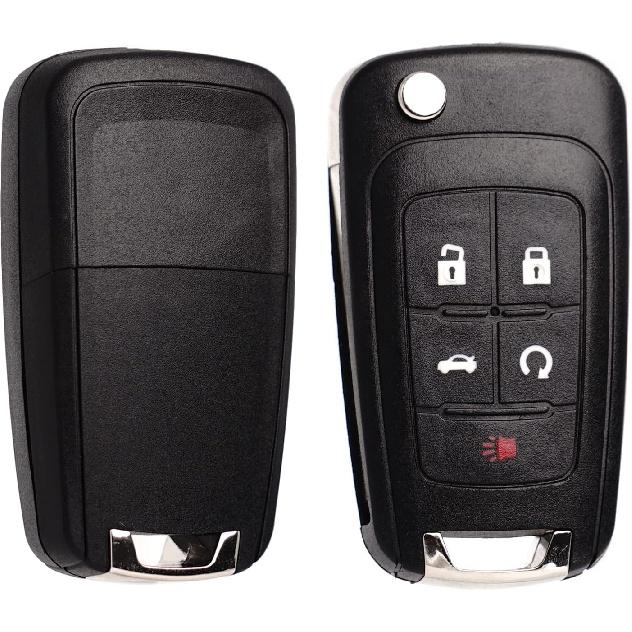 MechanMagic Remote Flip Key Fob Replacement Fits for Chevy Cruze Equinox Camaro Malibu Sonic Impala Buick Lacrosse Regal Verano Encore Allure GMC
