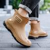Couple Rain Shoes Men's and Women's Summer Short Tube Water Shoes Waterproof and Non-slip Outdoor Wear-resistant Sea Rain Boots