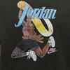 Jordan Loose Fit Short Sleeve T-Shirt With Logo Print Women Tops Gray Black FV7123-045