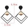 Geometric Earrings Korean Vintage Metal Acrylic Dangle Hanging Earring Brincos Simple Accessories for Women Jewelry