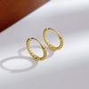 Stylish and Personalized Twist Woven Stainless Steel Round Earrings Simple and Exquisite Stud Earrings