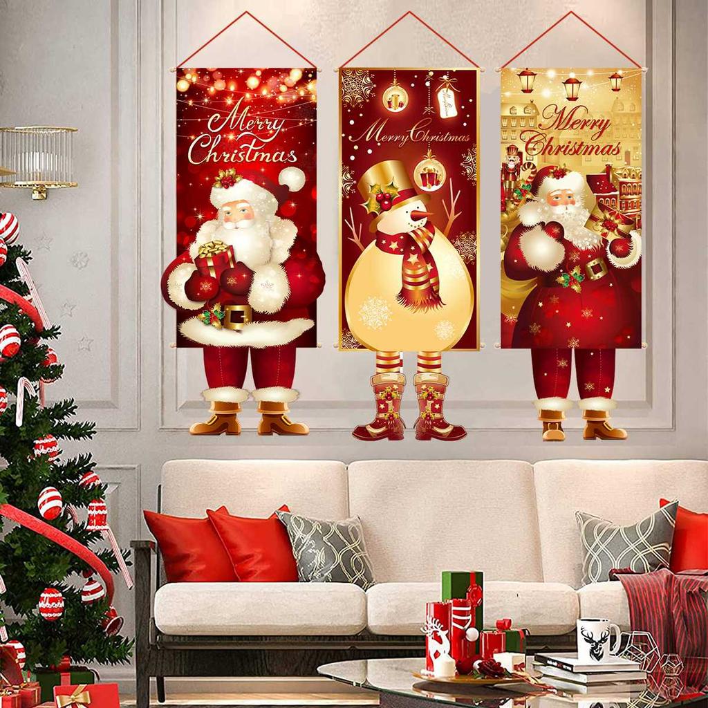 Christmas Hanging Flag Merry Christmas Decorations For Home 2026 Navidad Kerst Natal Noel Xmas Tree Ornaments Supplies Decor