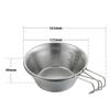 Outdoor Stainless Steel 310ml Sierra Bowl Picnic Tableware Portable Barbecue Hiking Camping Cup