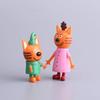 5Pcs/Bag 6-8Cm Russian Cartoon Anime Kid-E-Cats Action Figure Baking Decor Cake Figurine Three Little Kittens Model Cat Kids Toy