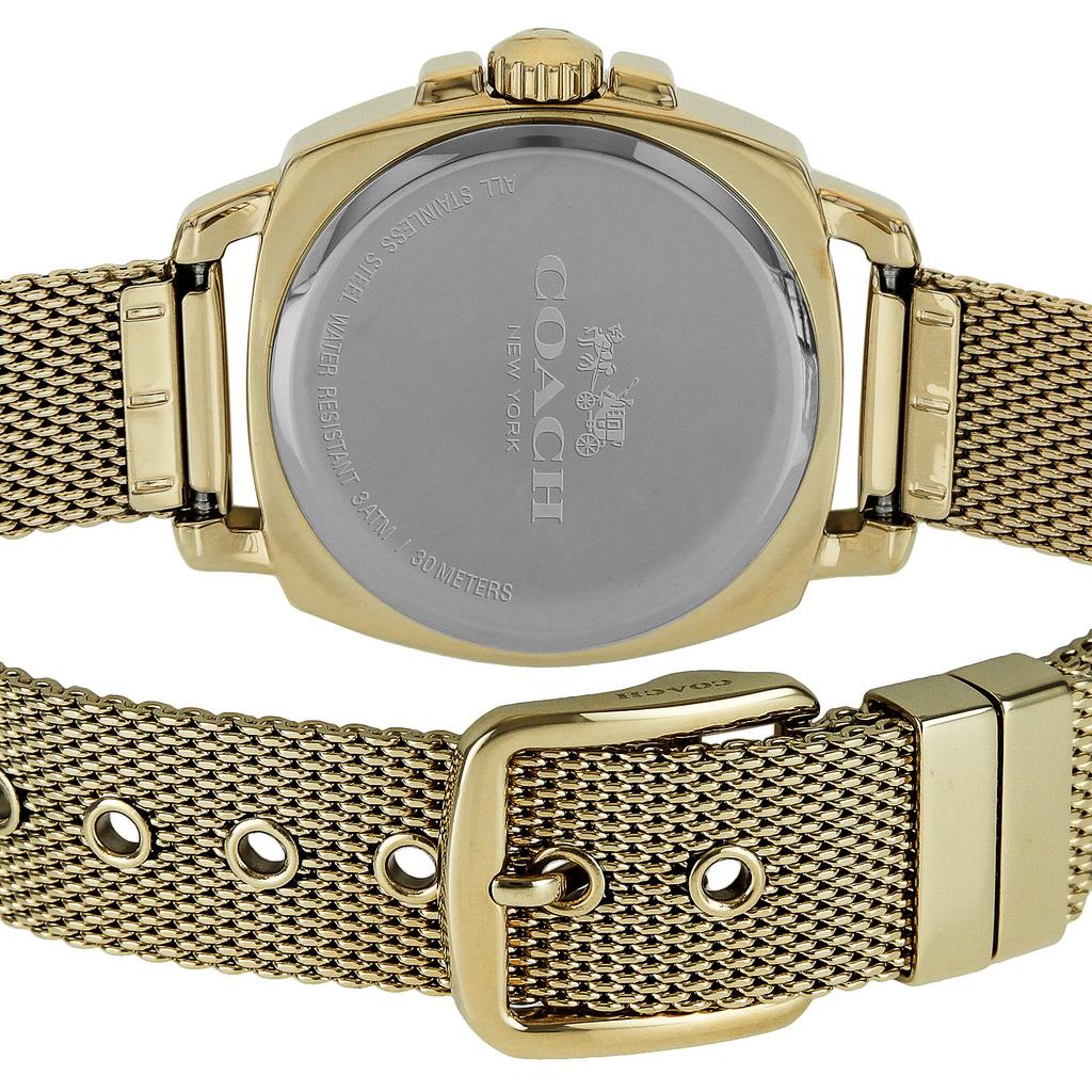 Boyfriend Watch 14502490 Gold Zifferblatt Edelstahl Quarz 33MM Uhr [Coach] Damen