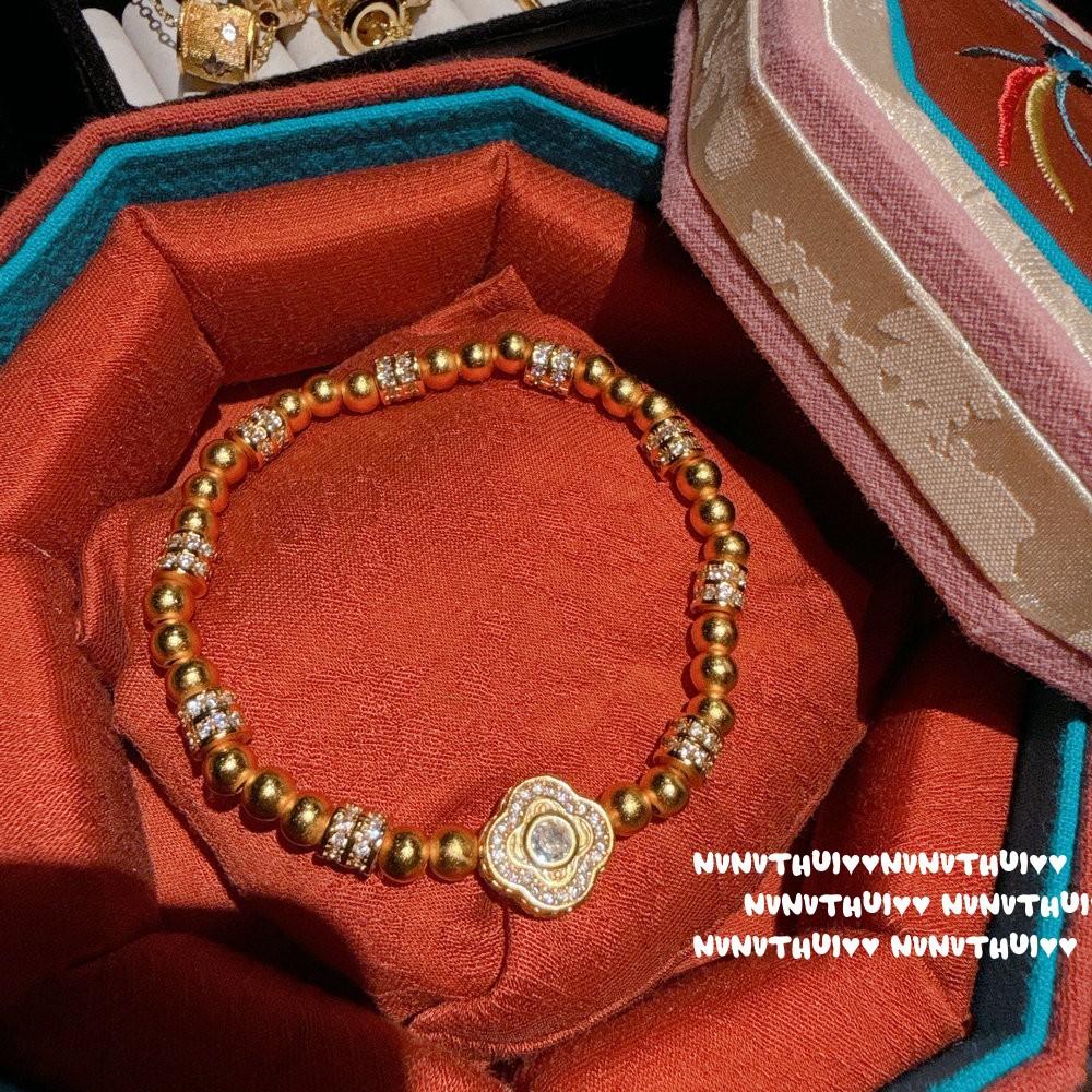 Ancient Flower Silk Screw, Four Beauty Diamond Tube, Lucky Bead Bracelet, New Chinese Style, Point Diamond, Xingmang Passepartout Necklace, Set.