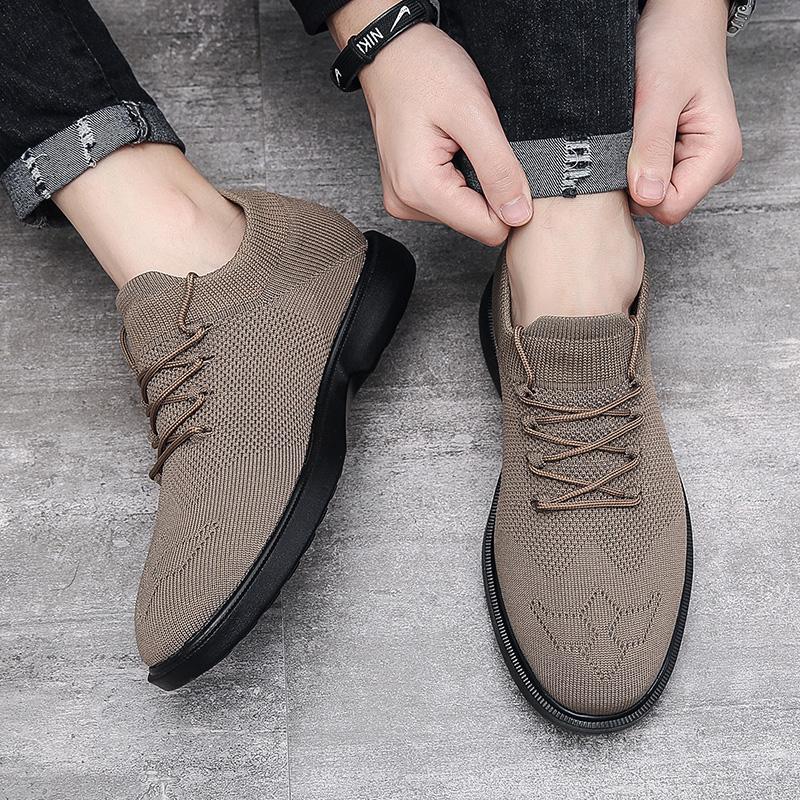 Tide Men's Office Business Walking Shoes Young Male Students Walking Casual Sneakers Soccer Footwear