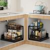 Storage Rack Seasoning Organizer Strong Load-bearing Rust-proof Pull-Out Design Kitchen Storage Shelf Spice Rack