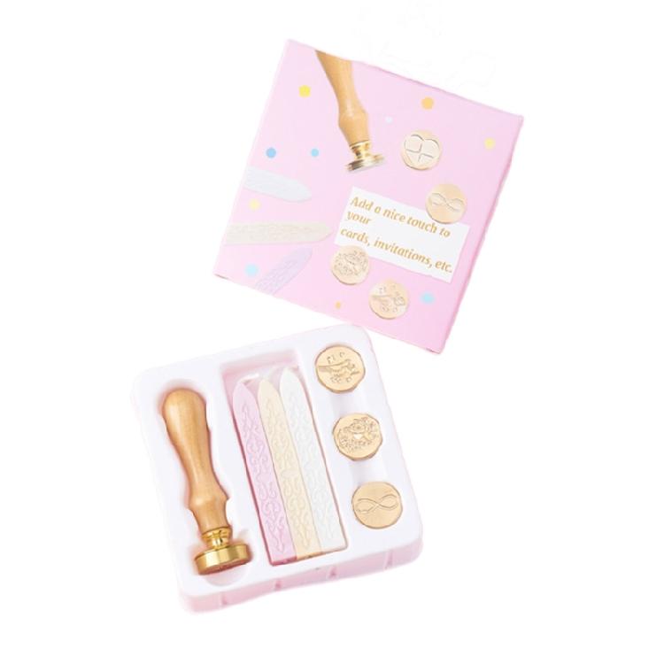 Seal Stamp and Seal Sticks Set for Seal Envelope, Card, Invitation Embellishment, Vintage Seal Stamp Set with Accessory 1