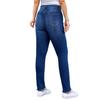 Women's Mid-Rise Stretch Jeans Fashion Straight Leg Denim Pants With Pockets