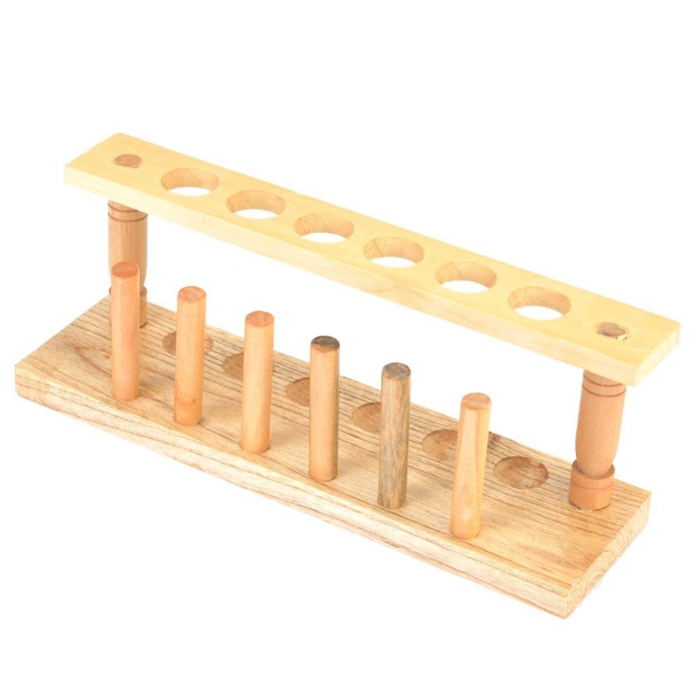 

Durable 6/8/10 Hole Test Tube Rack Alkali Resistance Durable Wooden Test Tube Rack Stable Base Wooden Test Tube Stand Experiment